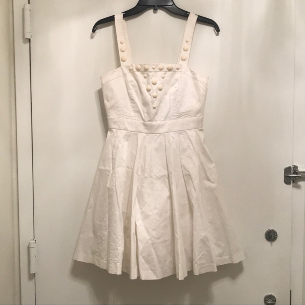 Armani Exchange off white beaded dress size 4 NWT